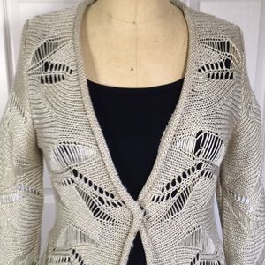 Knit Sweater Cardigan - M